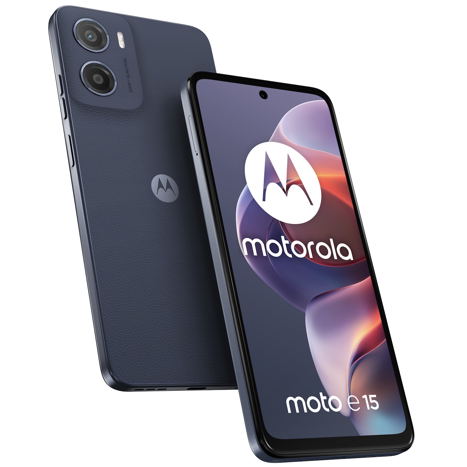 Telefon mobil Motorola e15, Dual SIM, 64GB, 2GB RAM, Denim Blue