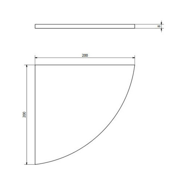 Sapho Sarokpolc, polctartó nélkül, tejüveg, 200x200x8mm