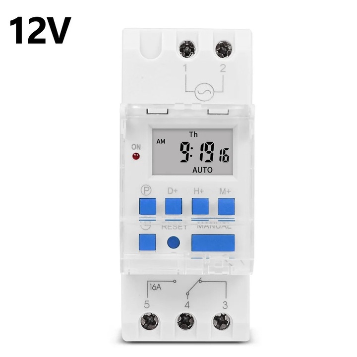 Цифров таймер 30A 5000W програмируем 7 дни пластмасов 200-250V