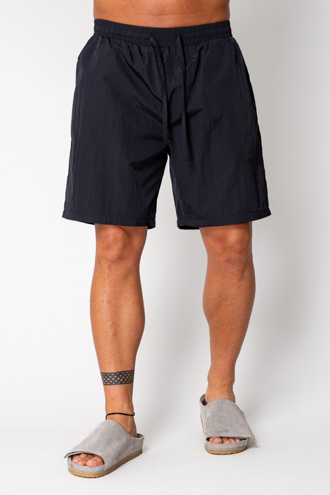 Pantaloni scurti din fas Black 17109, Negru