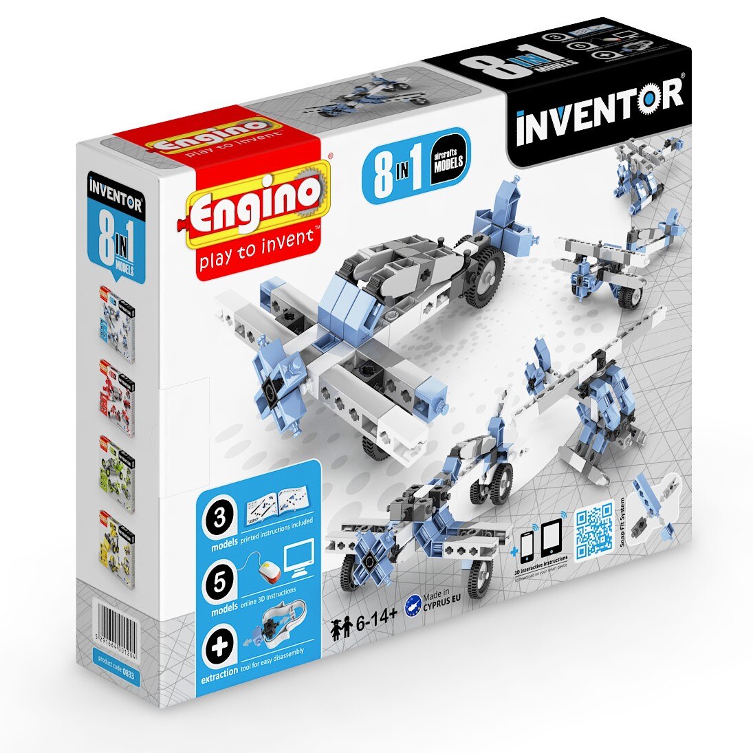 Joc de constructie creativ, ENGINO Inventor 8 modele Aparate de zbor