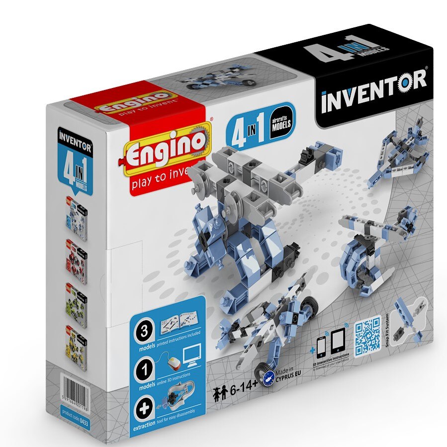 Joc de constructie creativ, ENGINO Inventor 4 modele Aparate de zbor