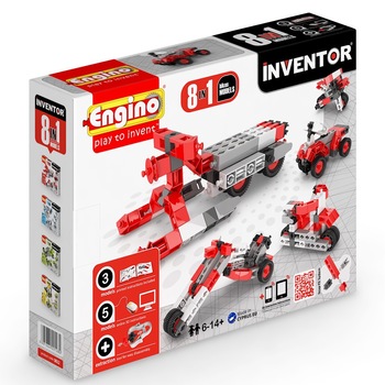 Joc de constructie creativ, ENGINO Inventor 8 modele Motociclete Joc de constructie creativ, ENGINO Inventor 8 modele Motociclete