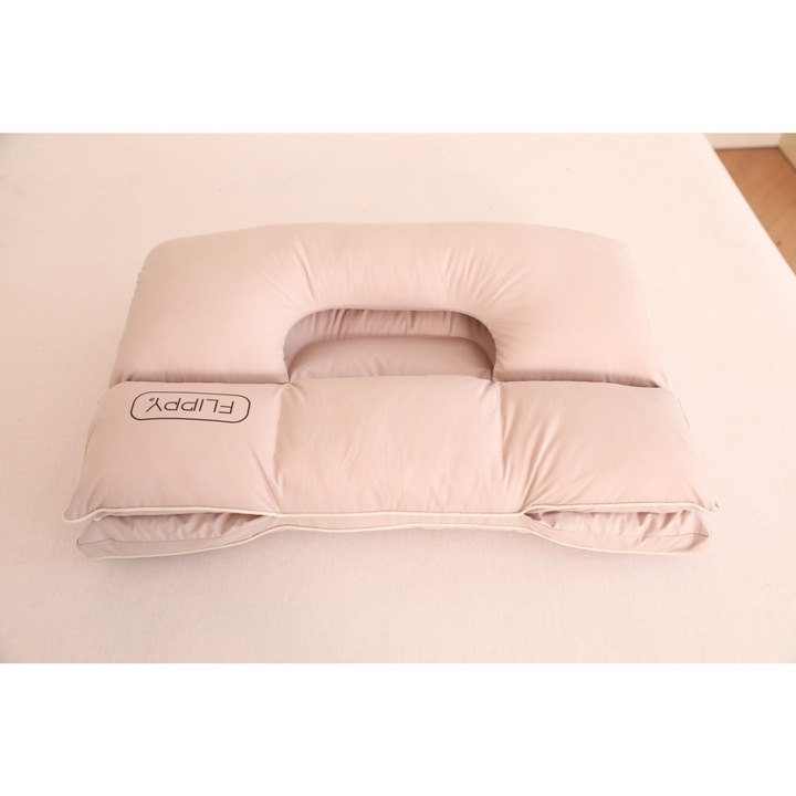 Perna Ortopedica 3 in 1, Leski, Strat Dublu, Protectie Cervicala, pentru Adulti, 45 x 70 cm, Gri