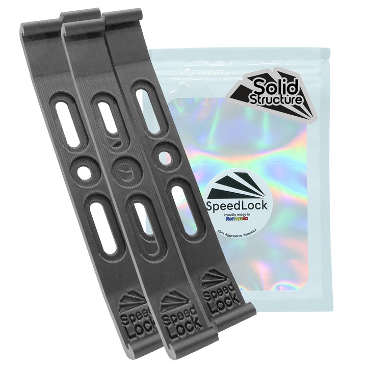 4 darabos ultravékony SpeedLock rendszámtábla tartó készlet, első és hátsó rögzítésű, ellenálló anyagból, erős szerkezet, fekete