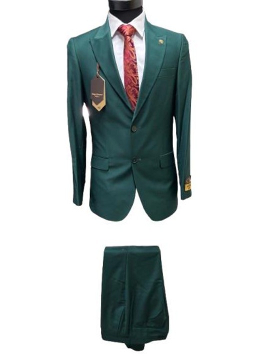 Мъжки костюм Marco Milano, 2 части, Slim fit, Талия 0, Зелен