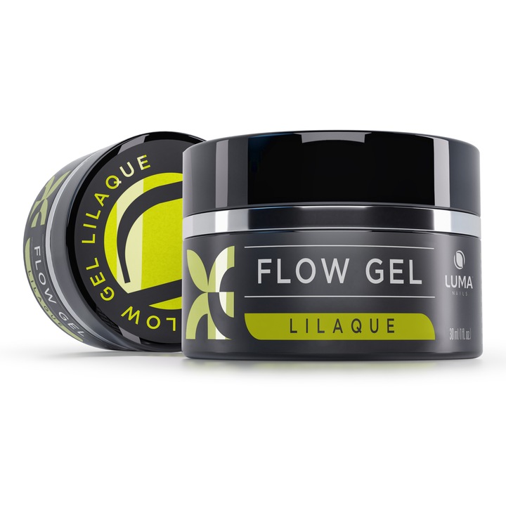 Gel de fixare Flow Gel LUMA Nails 50ml, violet, consistenta musoasa, auto-nivelant