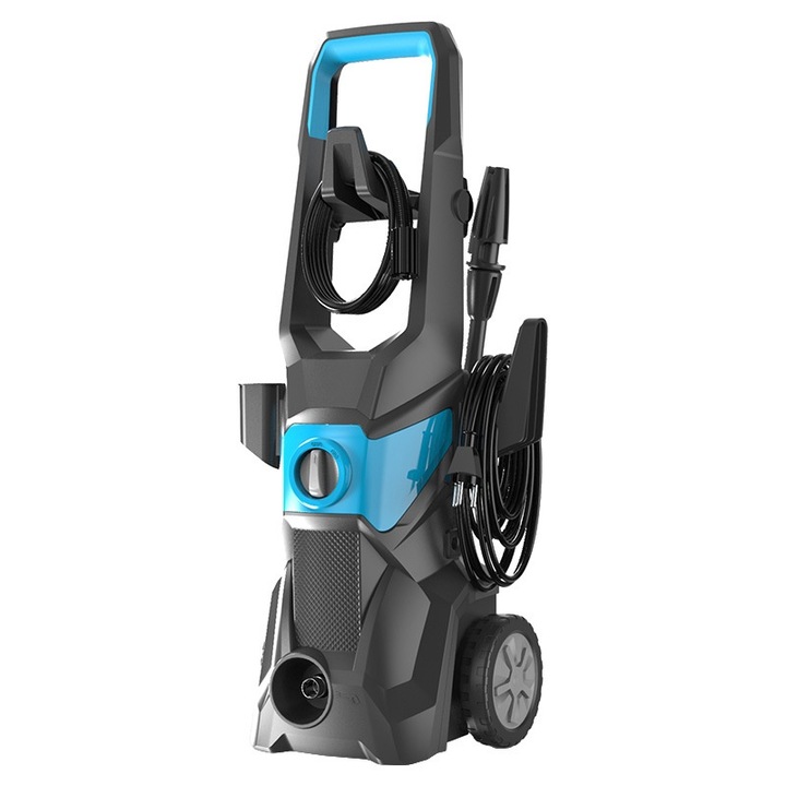Aparat de spalat cu presiune 125, 3000 W, 540 l/h, 150 bar, furtun 10m,40°C temperatura maxima, sistem spumare, pompa metal, cu lance turbo, albastru