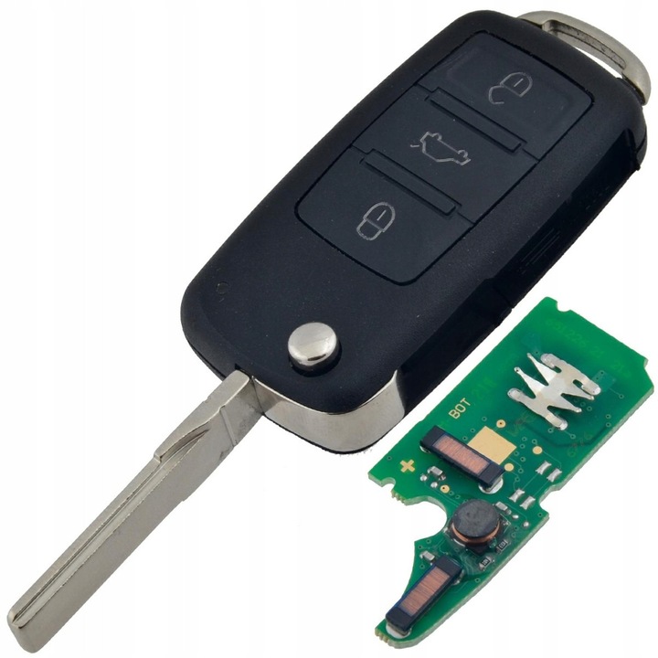 Távirányítós kulcs elektronikával Vw Touareg kulcs nélküli
