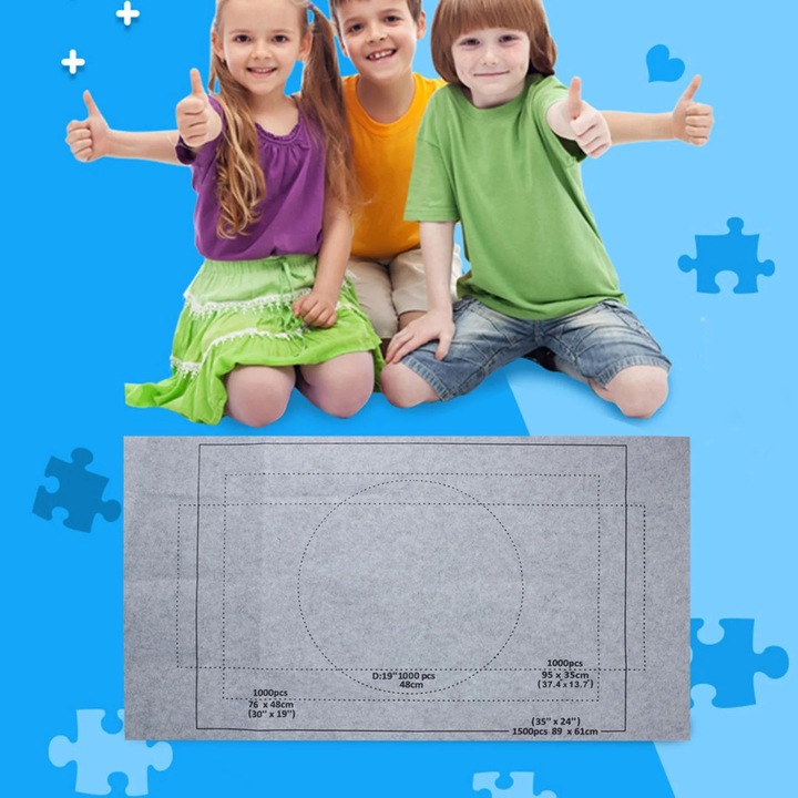 Кошница за съхранение на пъзели Jigroll, капацитет 1500 части, с торбичка за съхранение с връзки