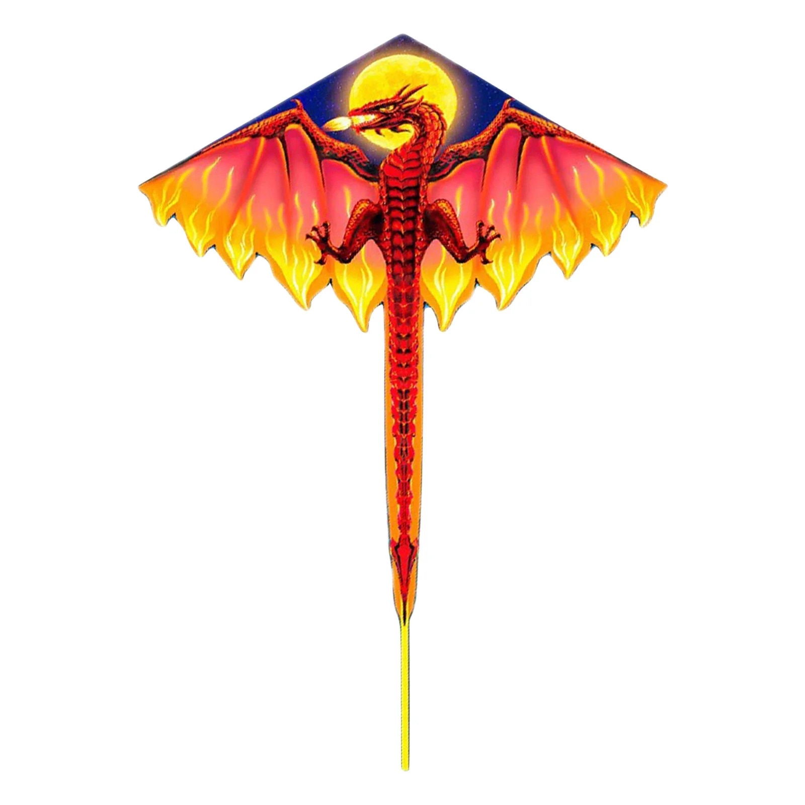 Zmeu Dragon de Foc, 88 Inch, Set cu Sfoară, Multicolor, Ușor de