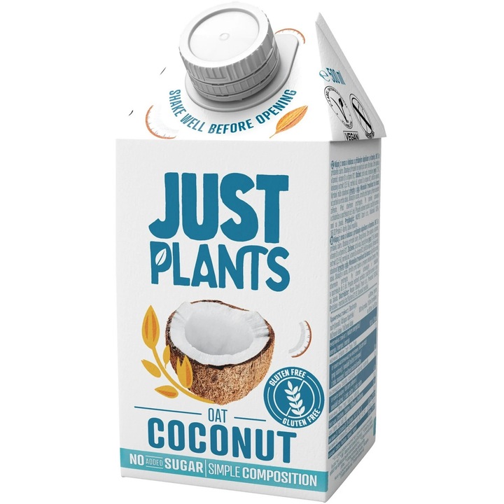 Зеленчукова напитка с овесени ядки и кокос, Just Plants, 0.5 л