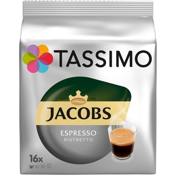 Capsule Jacobs Tassimo Espresso Ristretto, 16 capsule, 128g Capsule Jacobs Tassimo Espresso Ristretto, 16 capsule, 128g