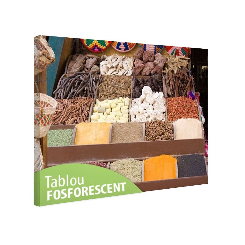 Tablou fosforescent Magazin de condimente, 90x52 cm