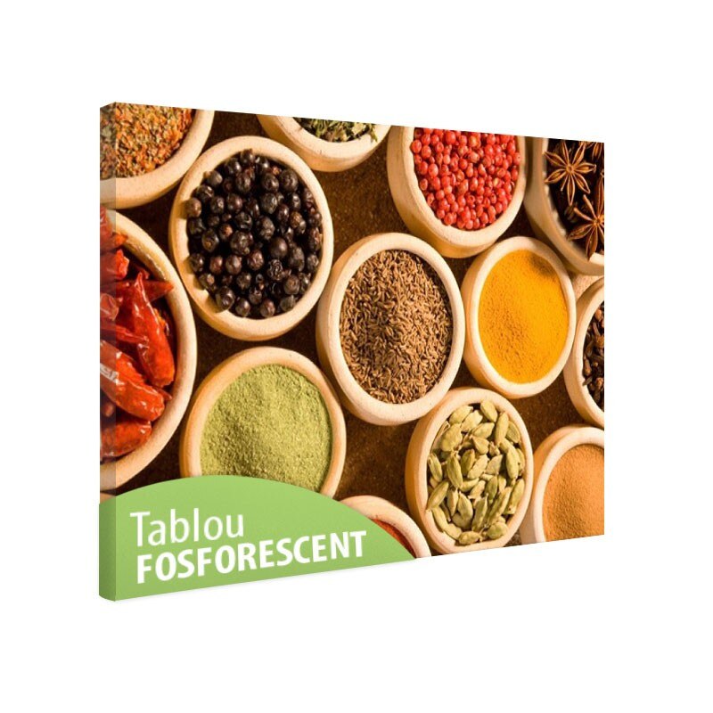 Tablou fosforescent Mirodenii bucatarie, 30x20 cm