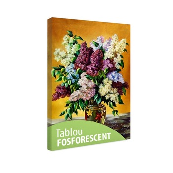 Tablou fosforescent Liliac multicolor 52x90cm Tablou fosforescent Liliac multicolor 52x90cm