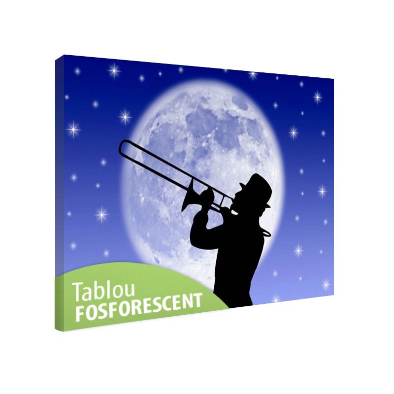 Tablou fosforescent Trompetist 20x30cm