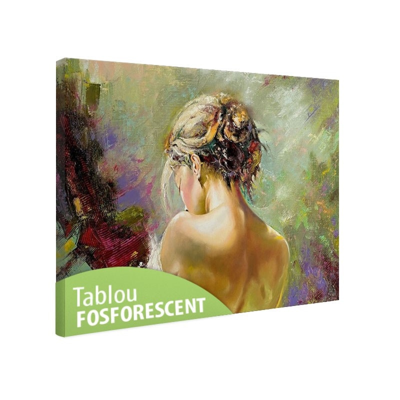 Tablou fosforescent Spate de femeie 20x30cm