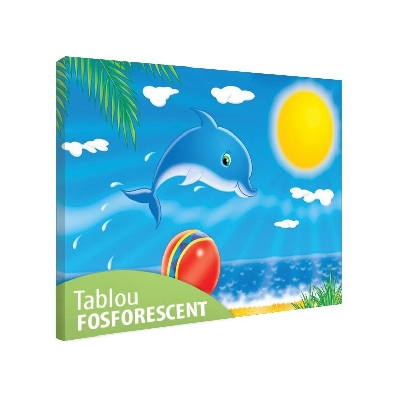 Tablou fosforescent Delfin 52x90 cm