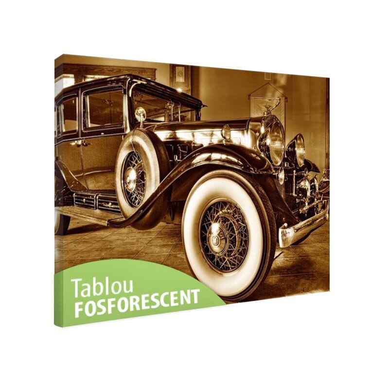 Tablou fosforescent Masina retro 30x20 cm