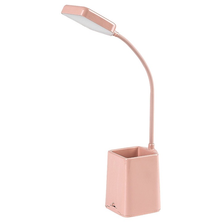 Lampa de masa Rabalux Arvid roz LED 6W 300Lm 5000K inaltime 37cm IP20