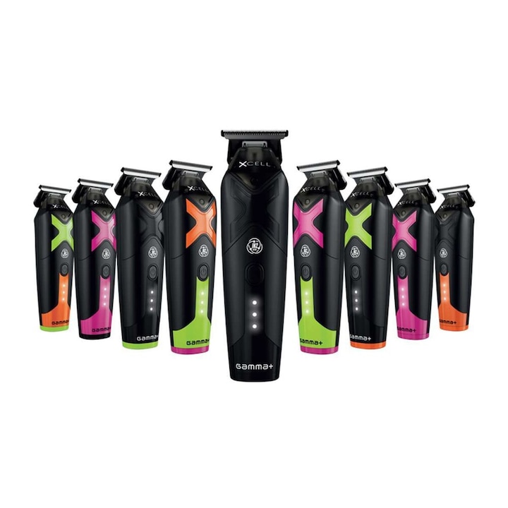 Професионален Тример за Коса и Брада GammaPiu Xcell Metal Trimmer, с Векторен Мотор, Комплект, 4 Цвята