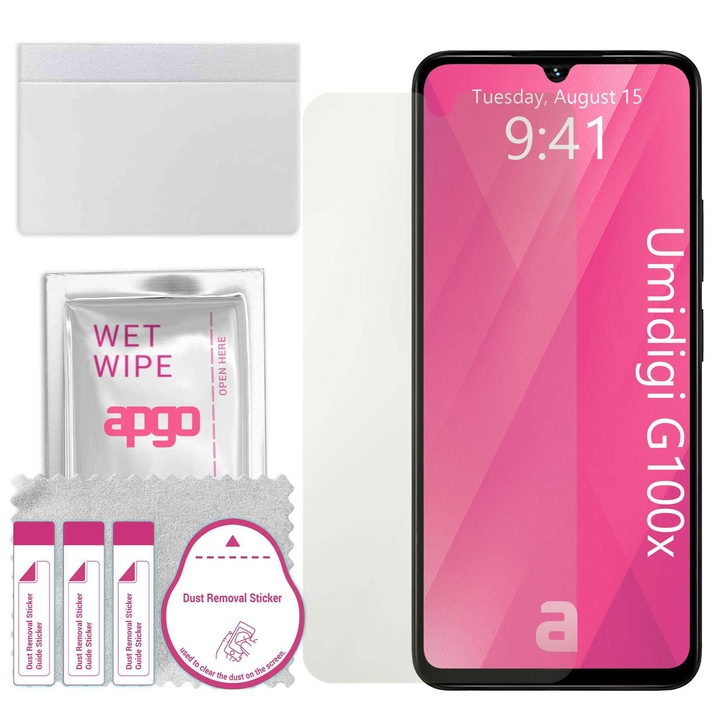 МАТОВ apgo протектор за екран за Umidigi G100x – самозалепващ се, цял дисплей, хидрогел, защита от надраскване, пълно лепене, 5D