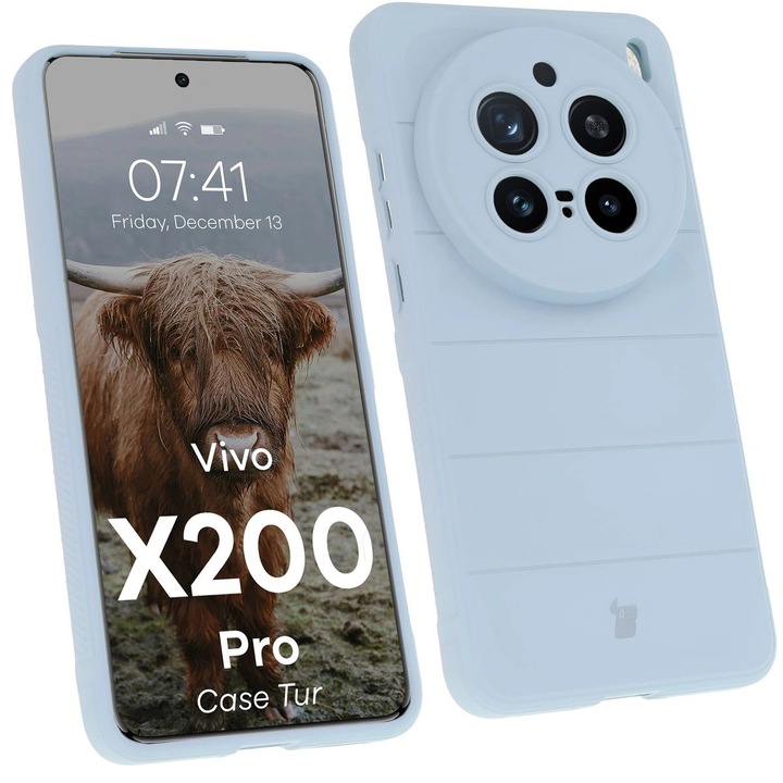 Калъф, Bizon Case Tur за Vivo X200 Pro, Светлосиньо