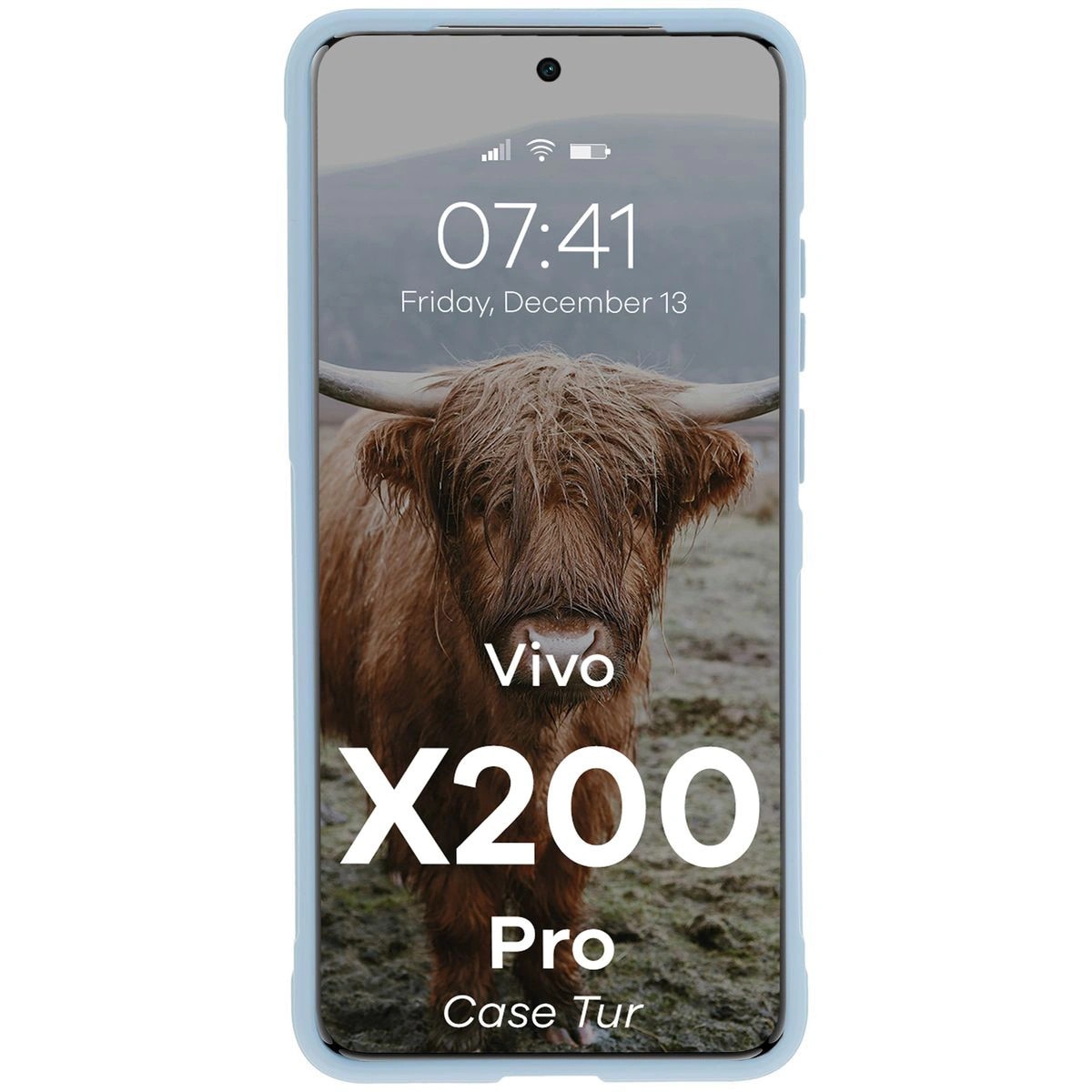 Husa Bizon Case Tur pentru Vivo X200 Pro, albastru deschis