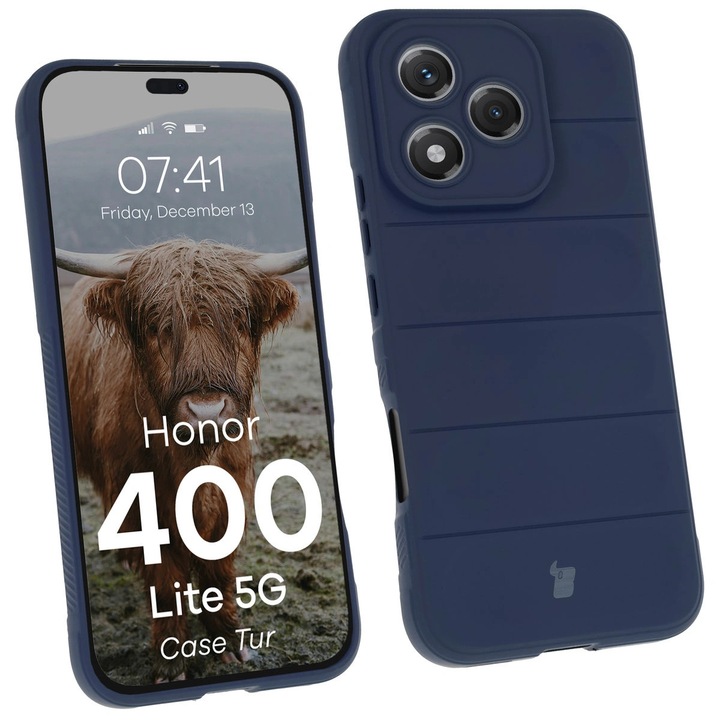 Husa Bizon Case Tur pentru Honor 400 Lite 5G, albastru inchis