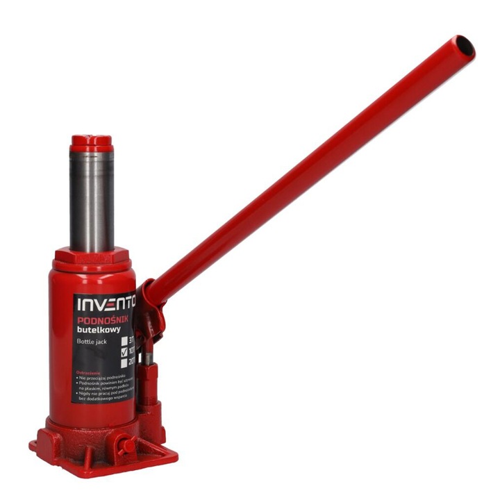 Cric hidraulic cilindric, INVENTO, tip butelie, 10 tone