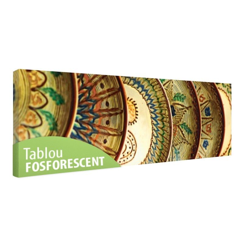 Tablou fosforescent Ceramica romaneasca, 120x40 cm
