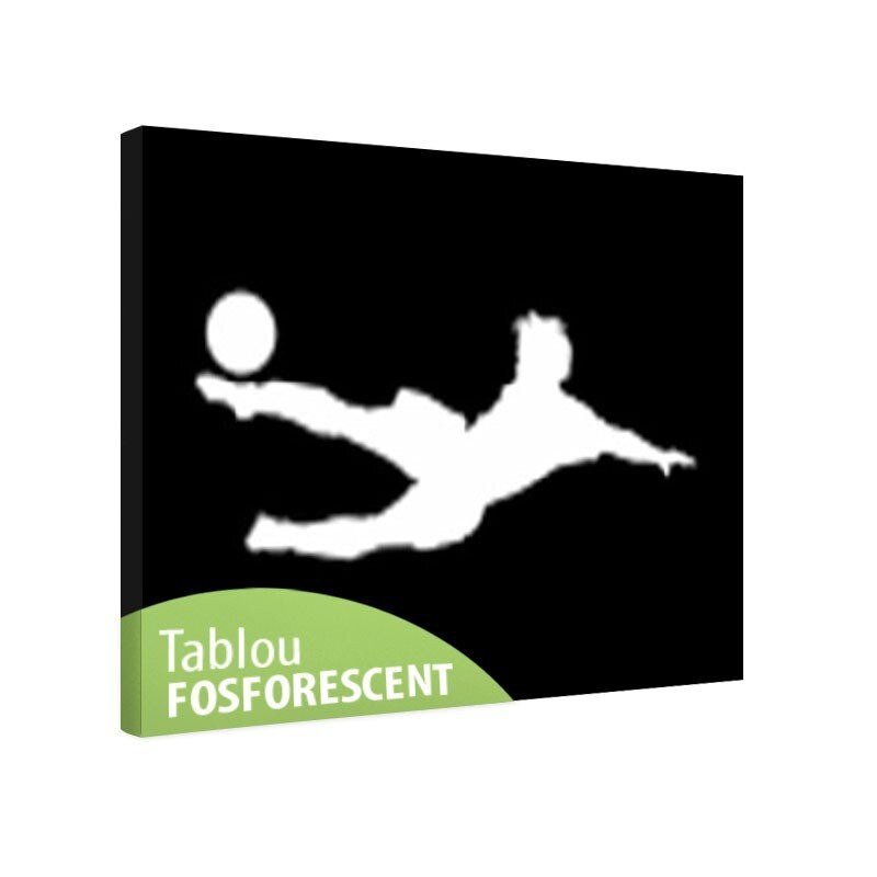 Tablou fosforescent Fotbalist, 90x60 cm