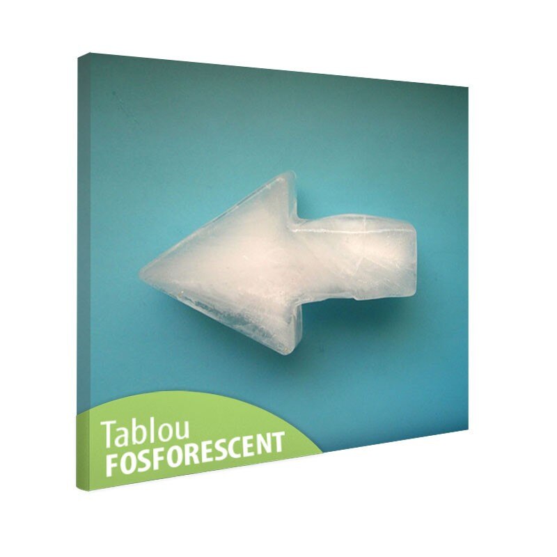 Tablou fosforescent Sageata de gheata, 60x60 cm