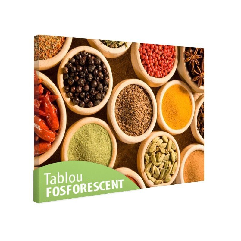 Tablou fosforescent Mirodenii bucatarie, 120x80 cm