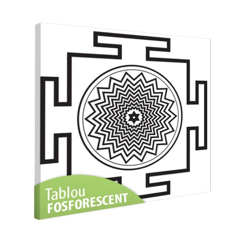 Tablou fosforescent Meditatie 5, 40x40 cm