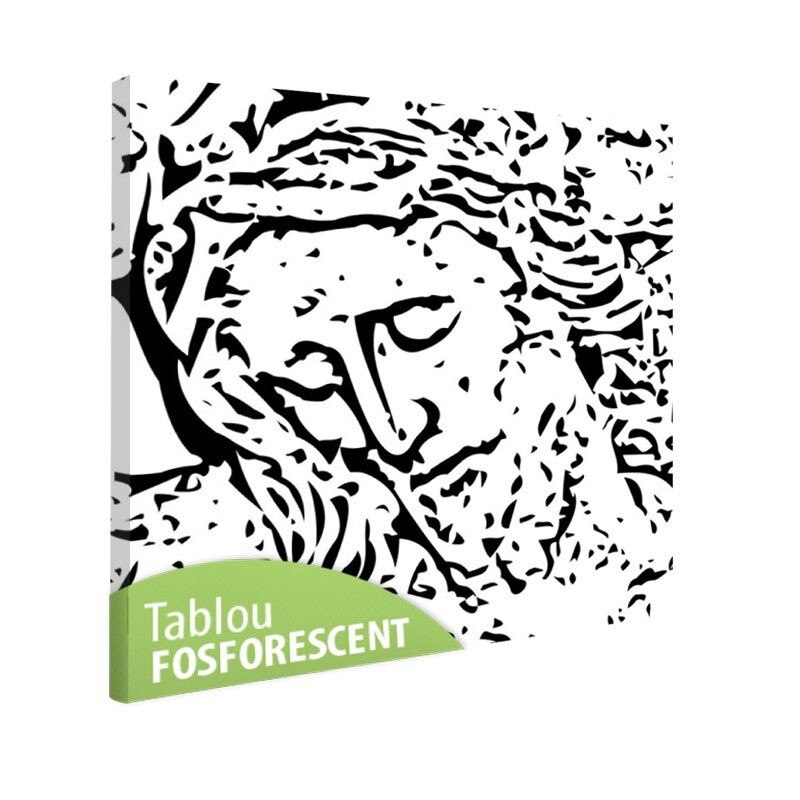 Tablou fosforescent Iisus, 80x80 cm