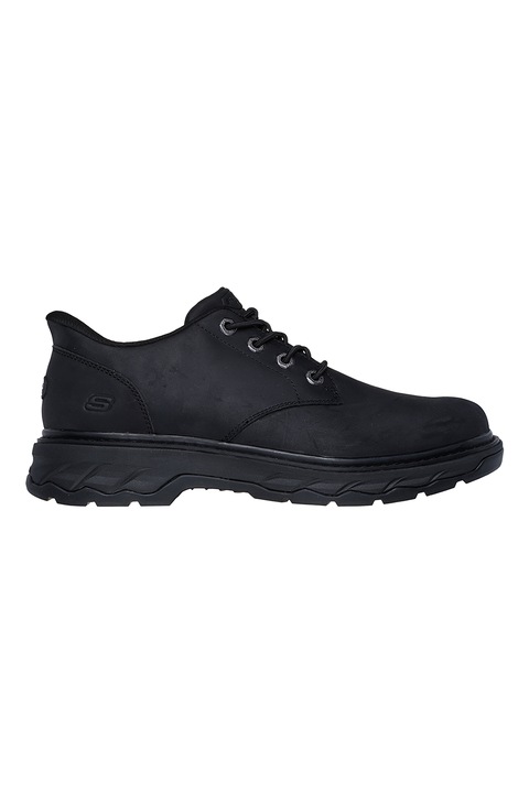 Skechers, Ghete slip-ins din piele Lockett - Gustav, Negru