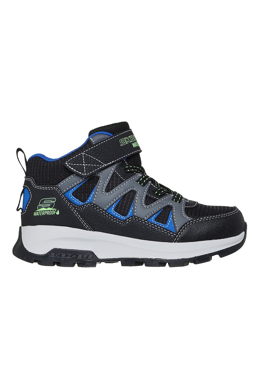 Skechers, Ghete Turbo Tread Storm Glider, Gri, Portocaliu, 34 EU