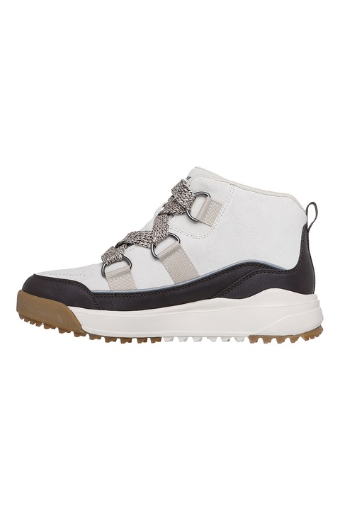 Skechers, Ghete din material textil cu garnituri din piele Yana-Collins Landing, Negru/Crem