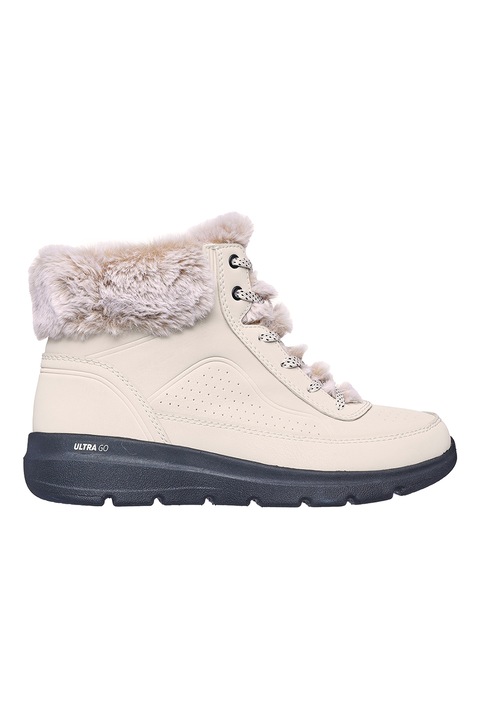 Skechers, Боти Glacial Ultra Mountain Muse с еко пух, Крем, 37.5
