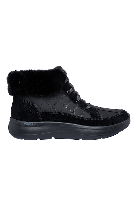 Skechers, Боти On The Go Encore Elisa с еко пух, Черен