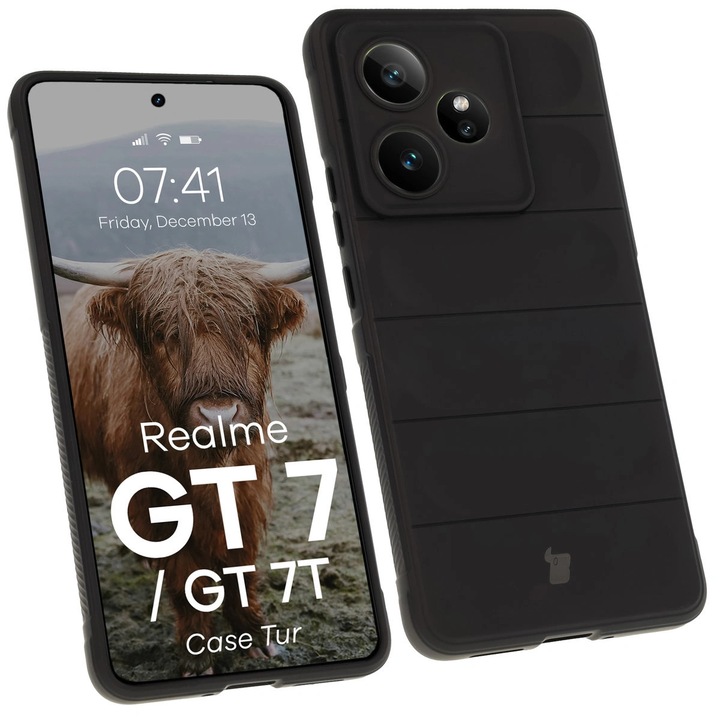 Husa Bizon Case Tur pentru Realme GT 7 / 7T, negru