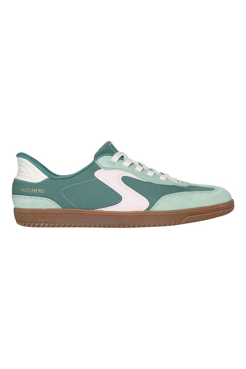 Skechers, Спортни обувки Hotshot Slip-ins® с велур, Бял/Светлозелен