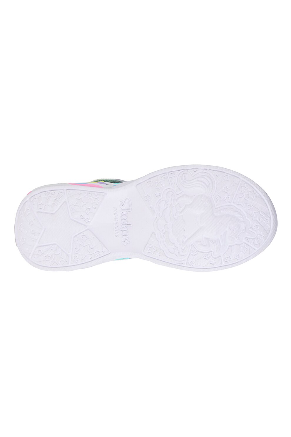 Skechers, Pantofi sport Unicorn cu buton de pornire/oprire, Roz
