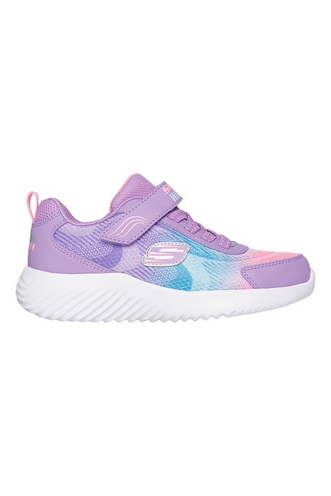 Skechers, Pantofi sport Bounder - Hydra Cool impermeabili, Violet/Roz pastel/Albastru glaciar