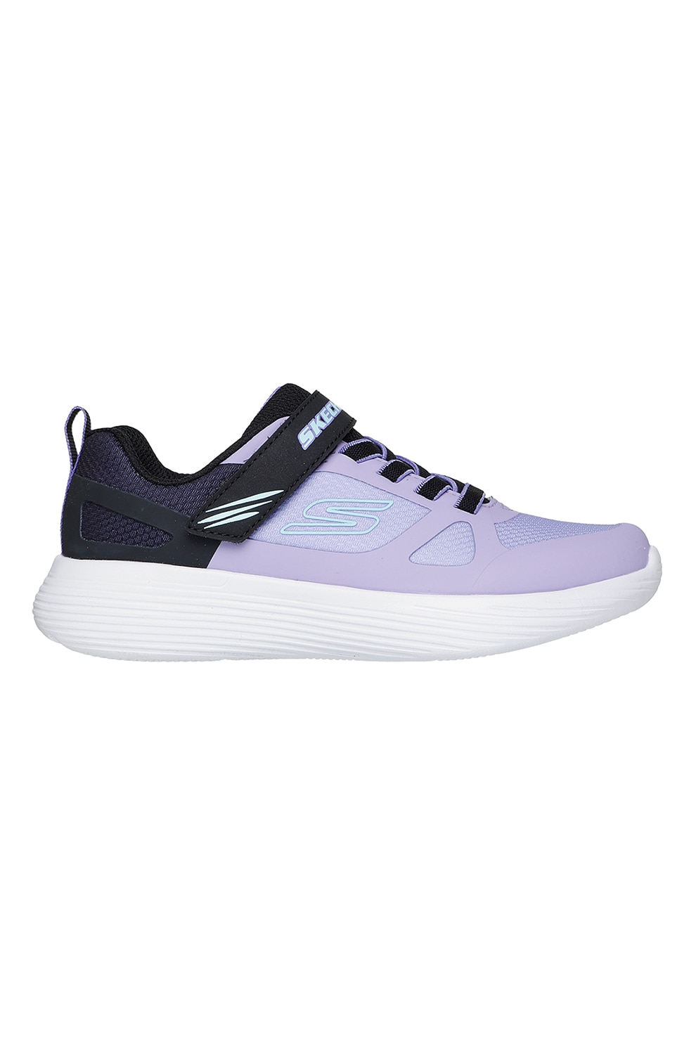 Skechers, Pantofi sport Go Run 400 V2 - Trace Track, Negru, Lila, Alb optic, 28 EU