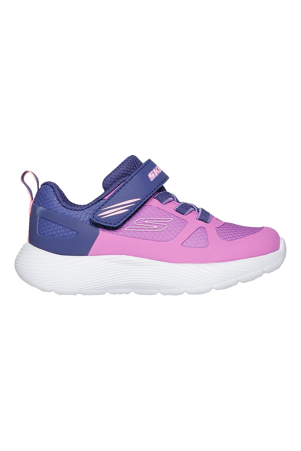 Skechers, Pantofi sport Dyna-Lite - Tracing Tracks, Roz pastel, Alb optic, Bleumarin, 24 EU