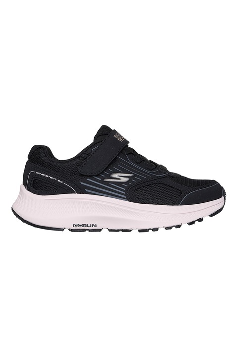 Skechers, Pantofi Go Run Consistent pentru alergare, Negru/Alb optic