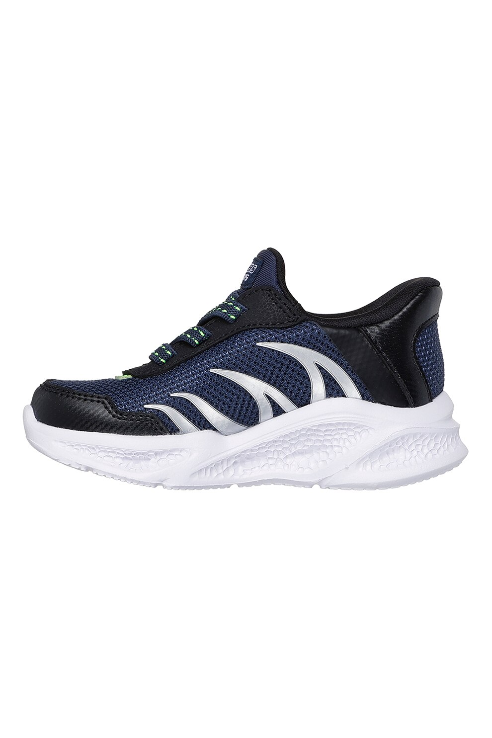 Skechers, Pantofi sport Meteor slip-ins cu LED-uri, Alb optic